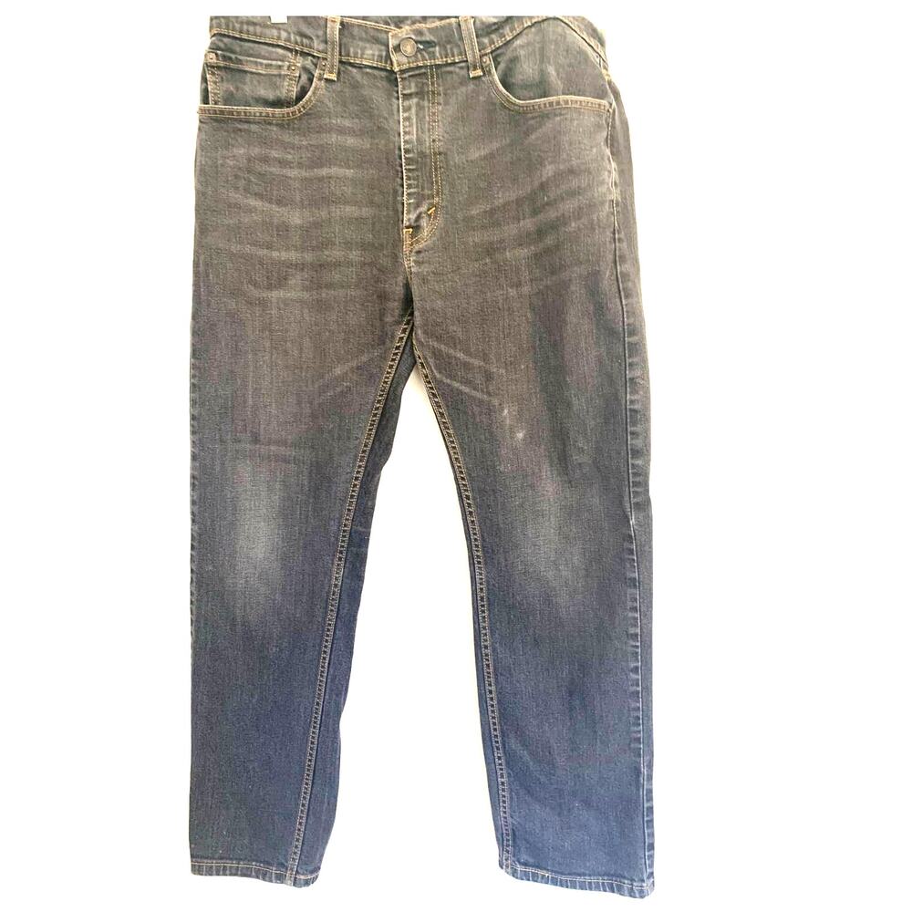 Levi Strauss 505 Jeans 36/32 Mens Blue Original Fit Dark High Rise Straight Flaw